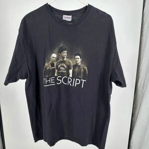 Vintage 2000s The Script Irish Rock Band T-Shirt Size Large